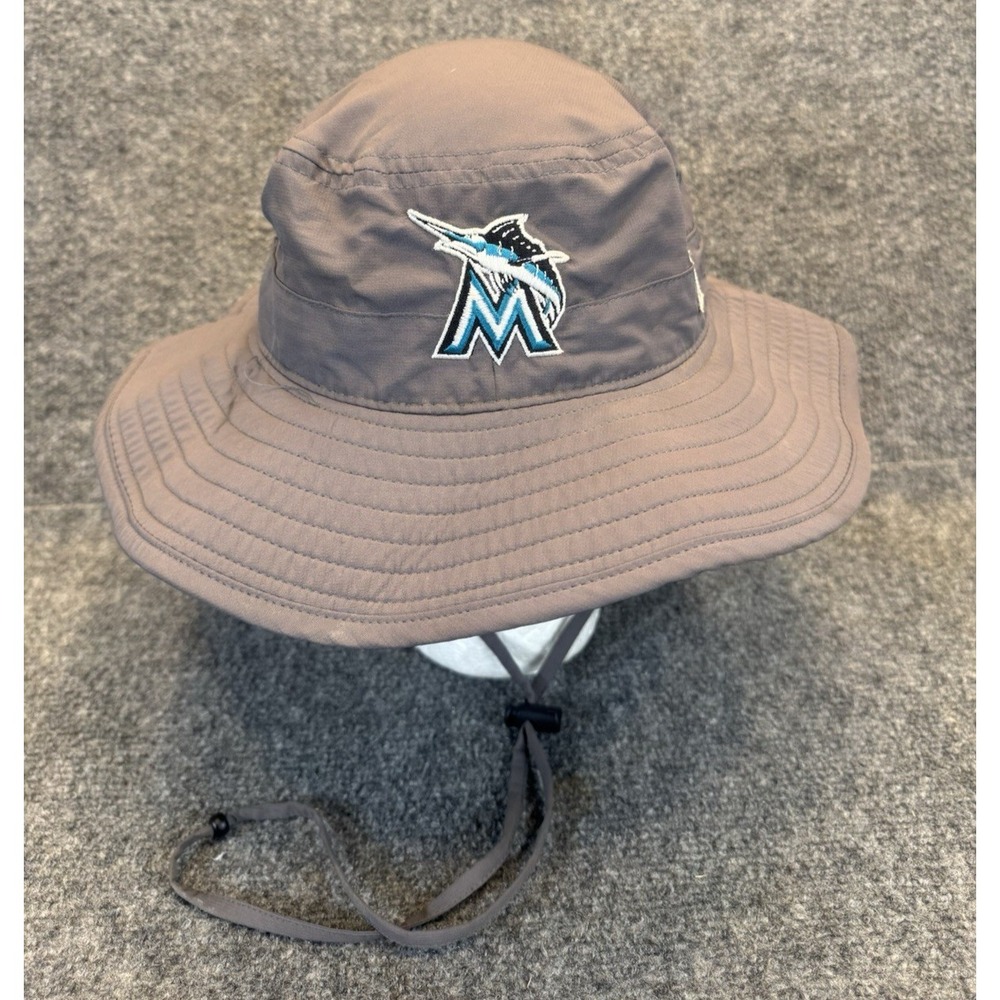 The Game Florida Marlins MLB Bucket Boonie Sun Hat Gray One Size Fishing